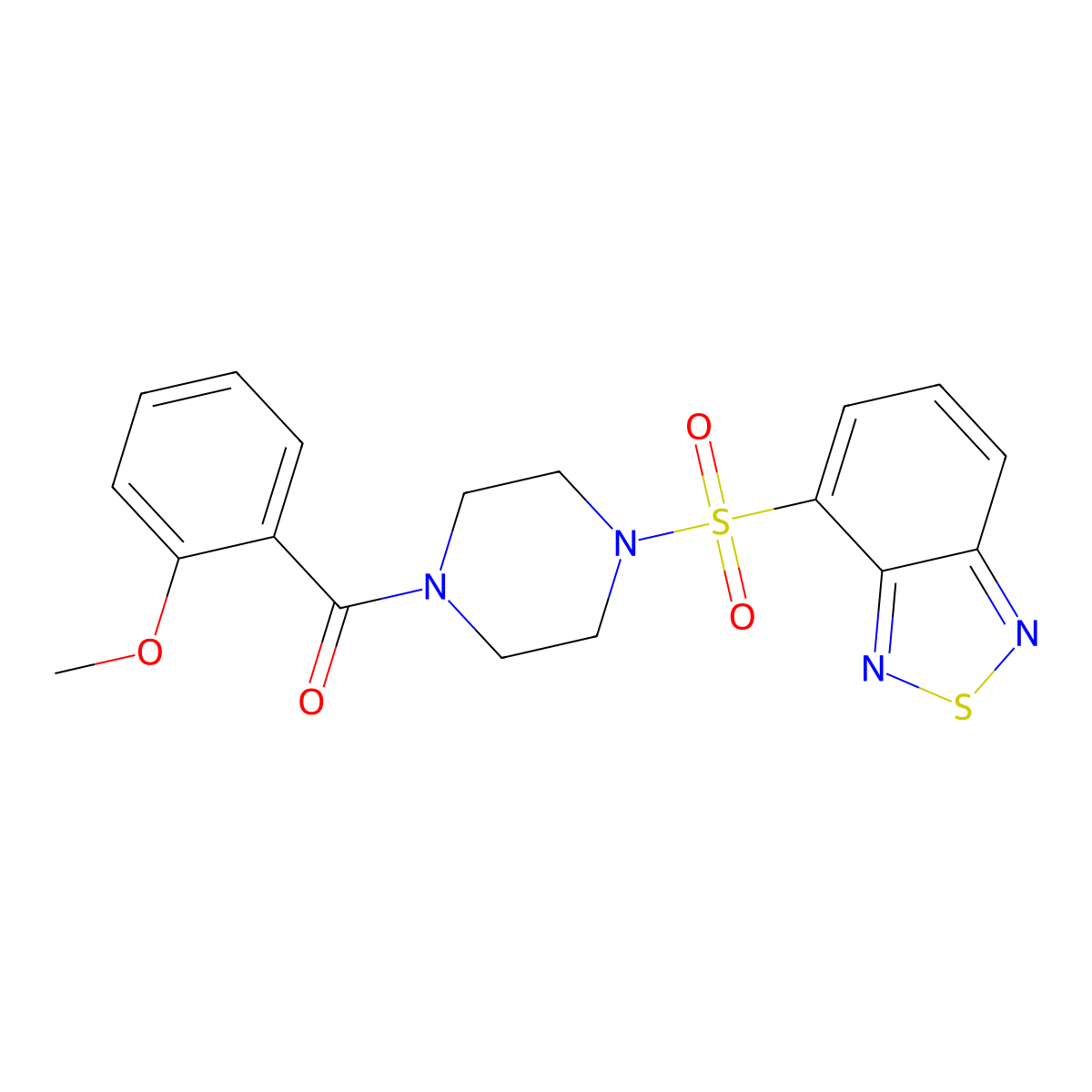 [4-(2,1,3-Benzothiadiazol-4-ylsulfonyl)piperazin-1-yl](2-methoxyphenyl)methanone molecular structure, CAS 1010912-20-5