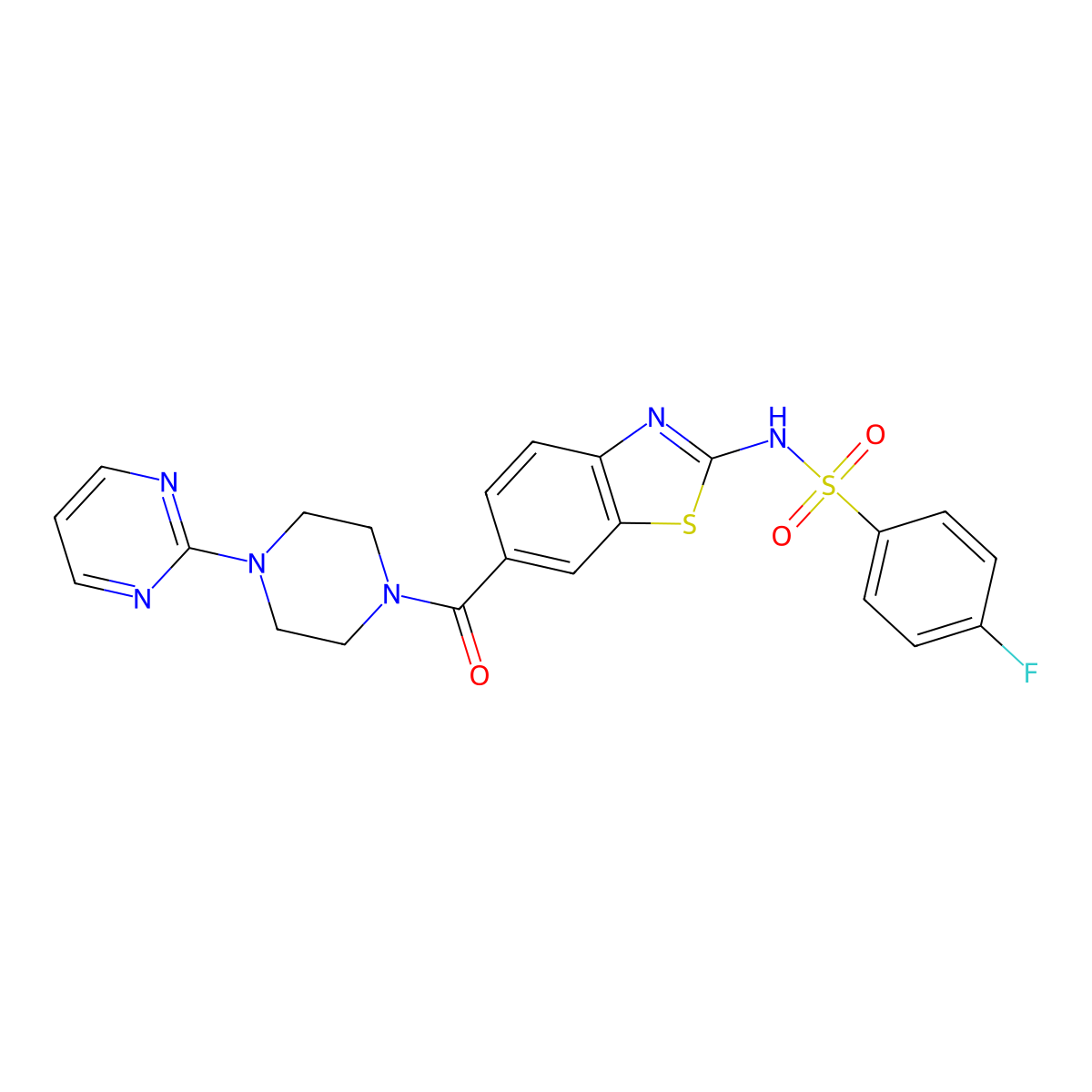 C22H19FN6O3S2 molecular structure, CAS 1010912-31-8