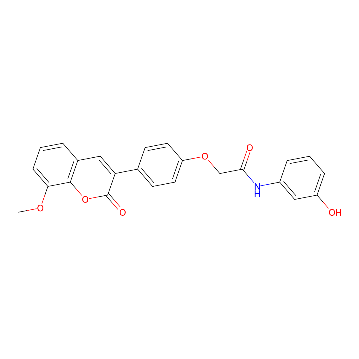 N-(3-hydroxyphenyl)-2-[4-(8-methoxy-2-oxo-2H-chromen-3-yl)phenoxy]acetamide molecular structure, CAS 1010912-33-0