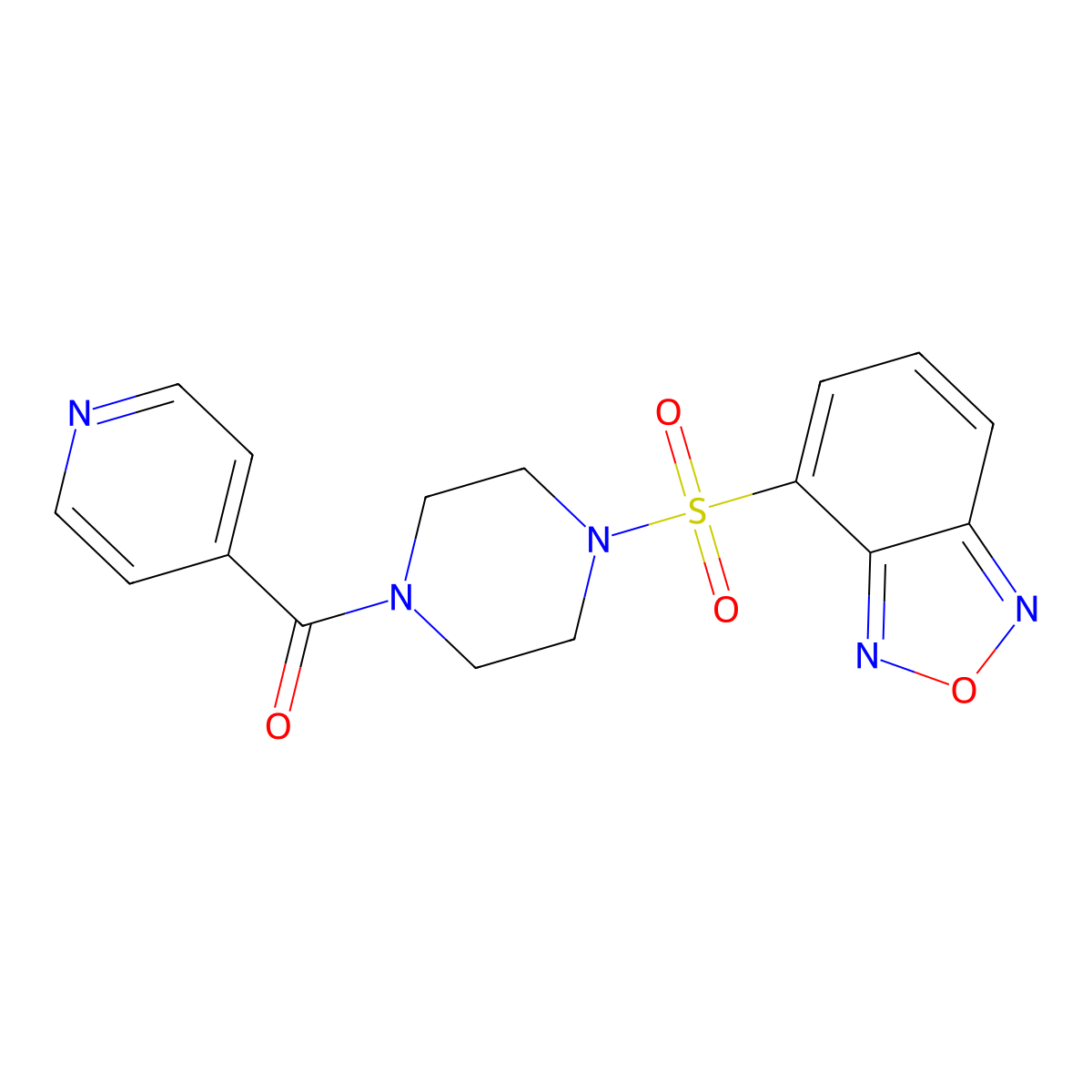 [4-(2,1,3-Benzoxadiazol-4-ylsulfonyl)piperazin-1-yl](pyridin-4-yl)methanone molecular structure, CAS 1010912-35-2