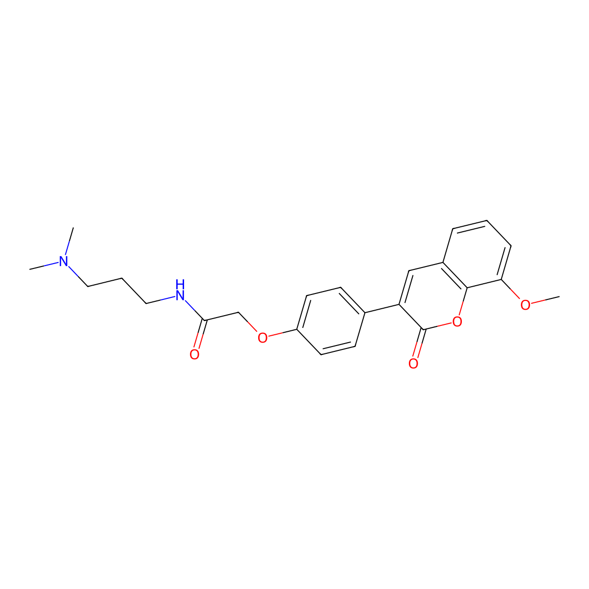 N-[3-(dimethylamino)propyl]-2-[4-(8-methoxy-2-oxo-2H-chromen-3-yl)phenoxy]acetamide molecular structure, CAS 1010912-61-4