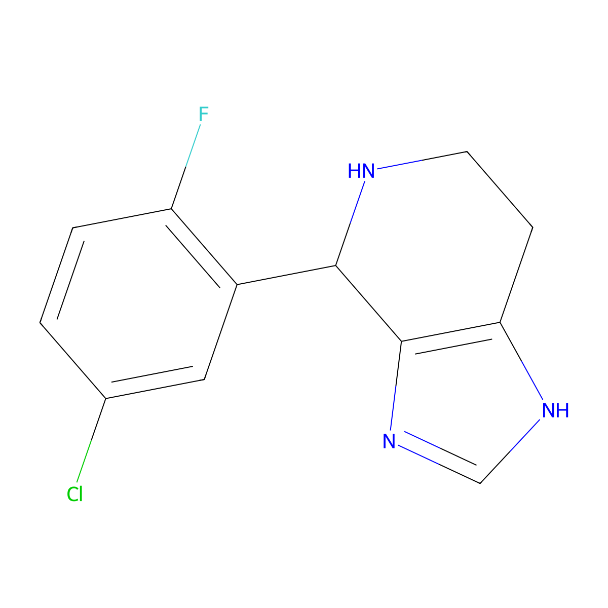 4-(5-chloro-2-fluorophenyl)-4,5,6,7-tetrahydro-3H-imidazo[4,5-c]pyridine molecular structure, CAS 1010913-03-7