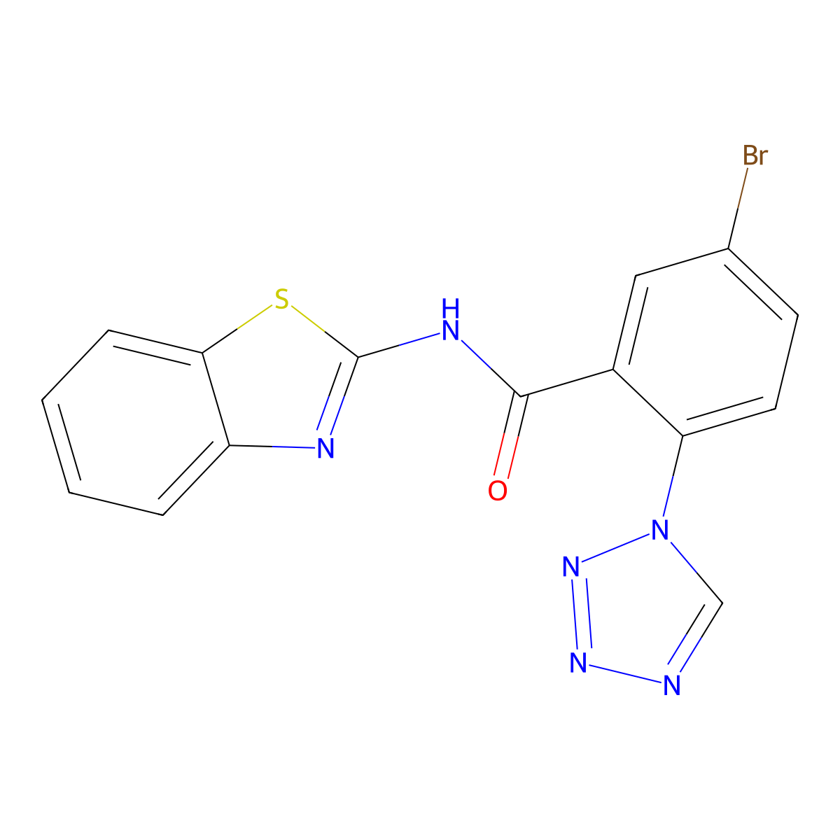C15H9BrN6OS molecular structure, CAS 1010913-09-3