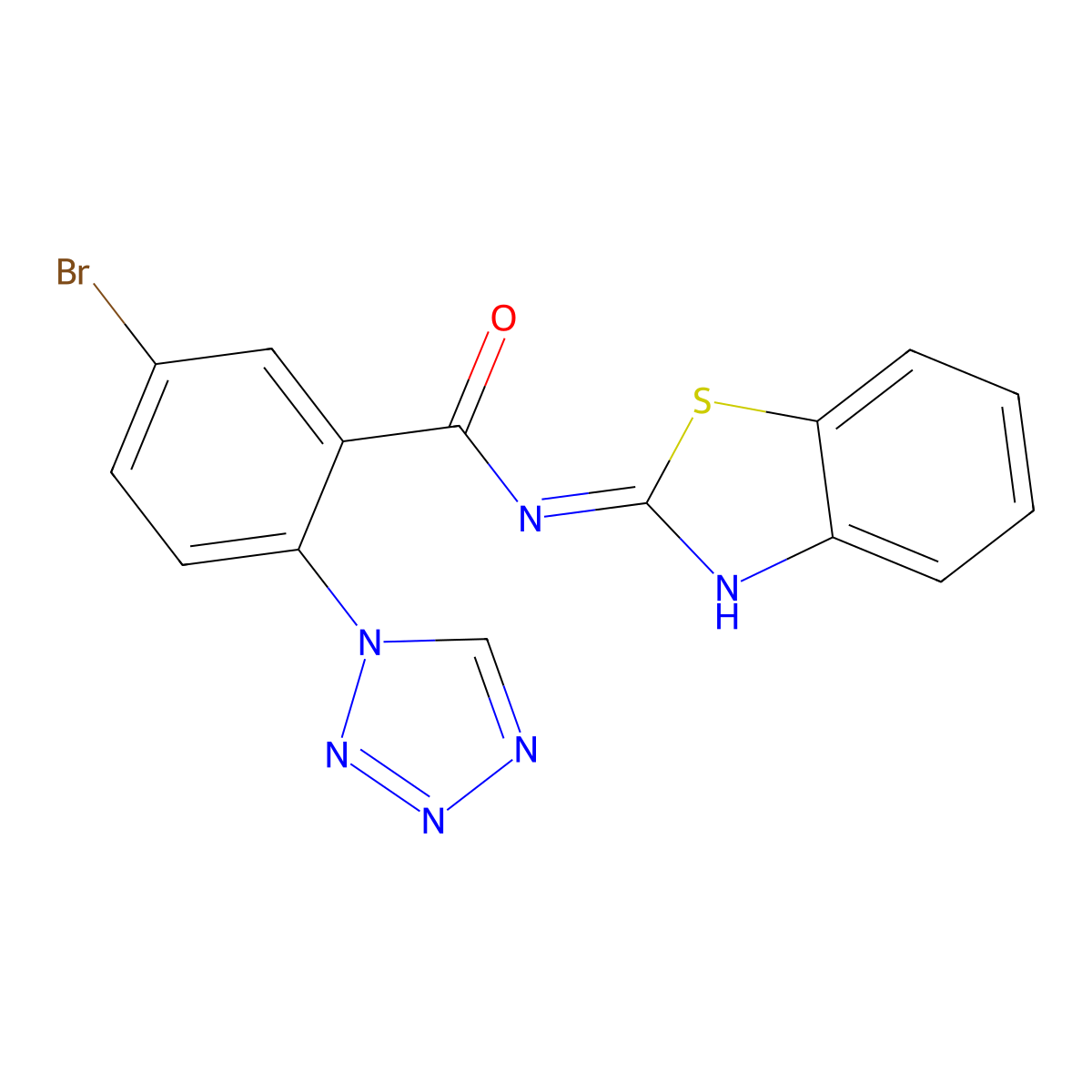 C15H9BrN6OS molecular structure, CAS 1010913-09-3