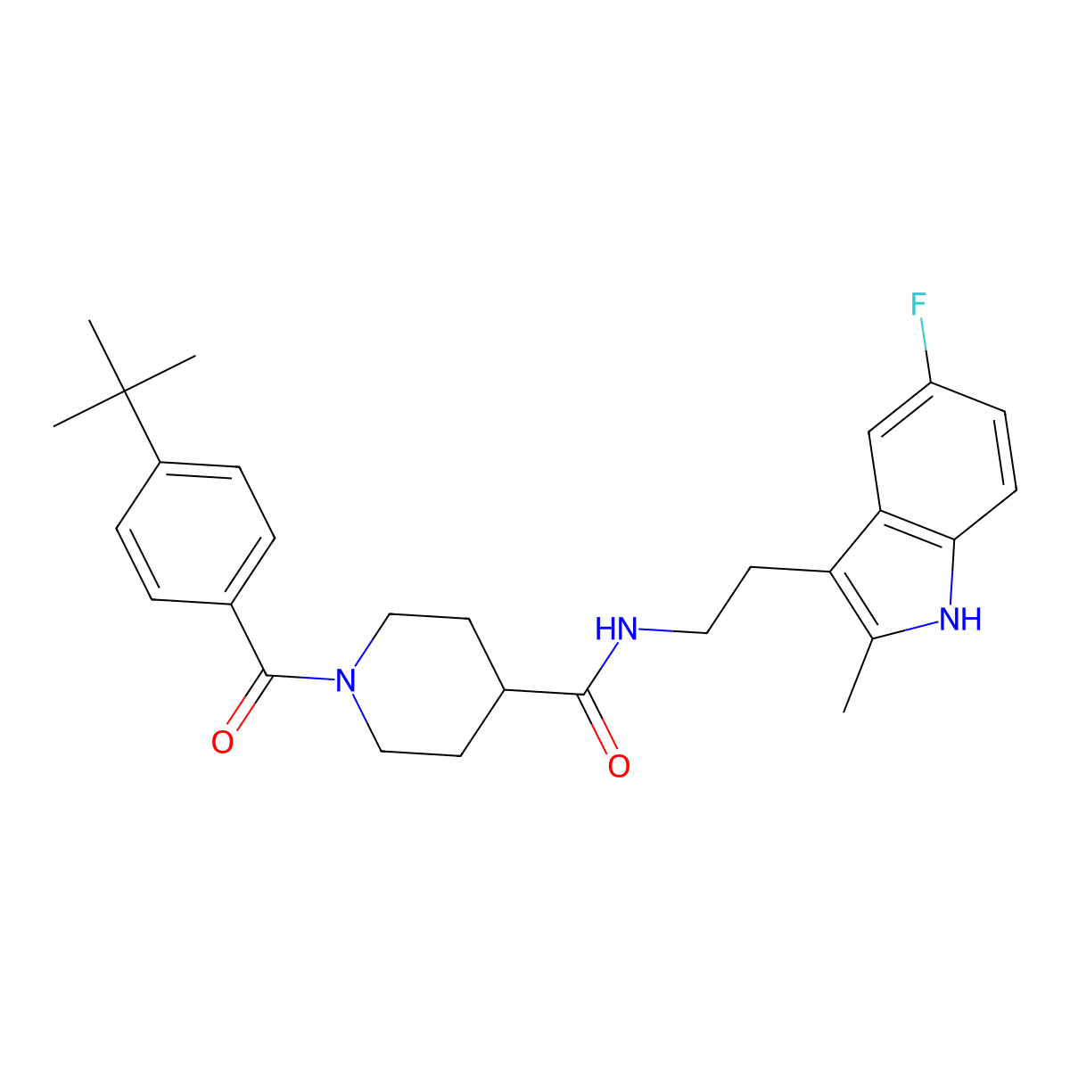 C28H34FN3O2 molecular structure, CAS 1010913-46-8