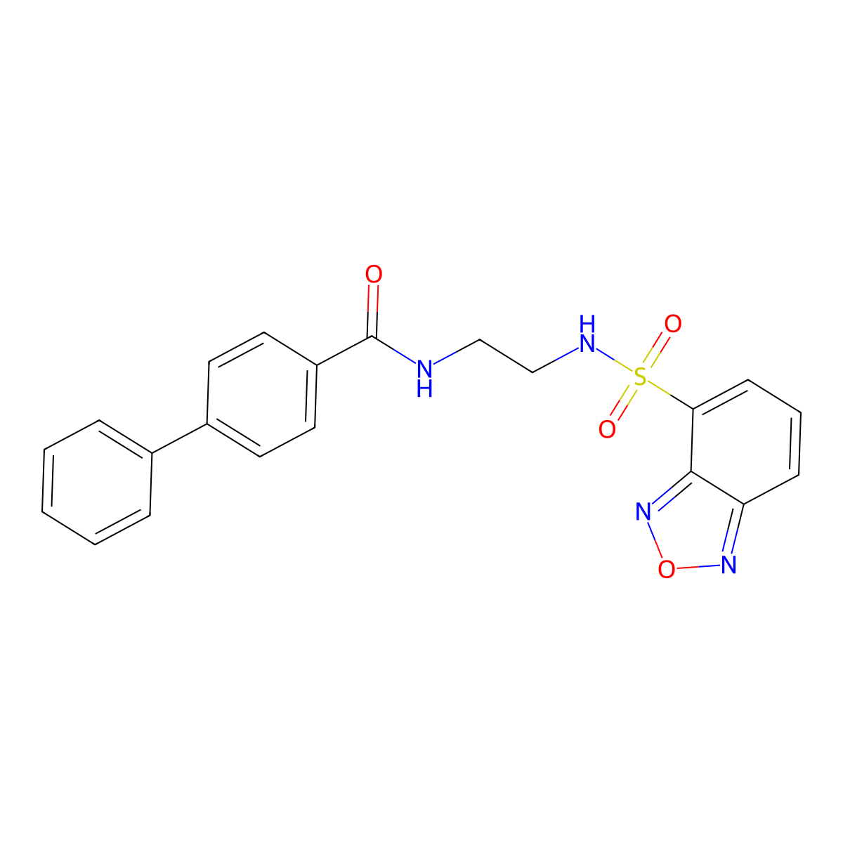 N-{2-[(2,1,3-benzoxadiazol-4-ylsulfonyl)amino]ethyl}biphenyl-4-carboxamide molecular structure, CAS 1010913-51-5