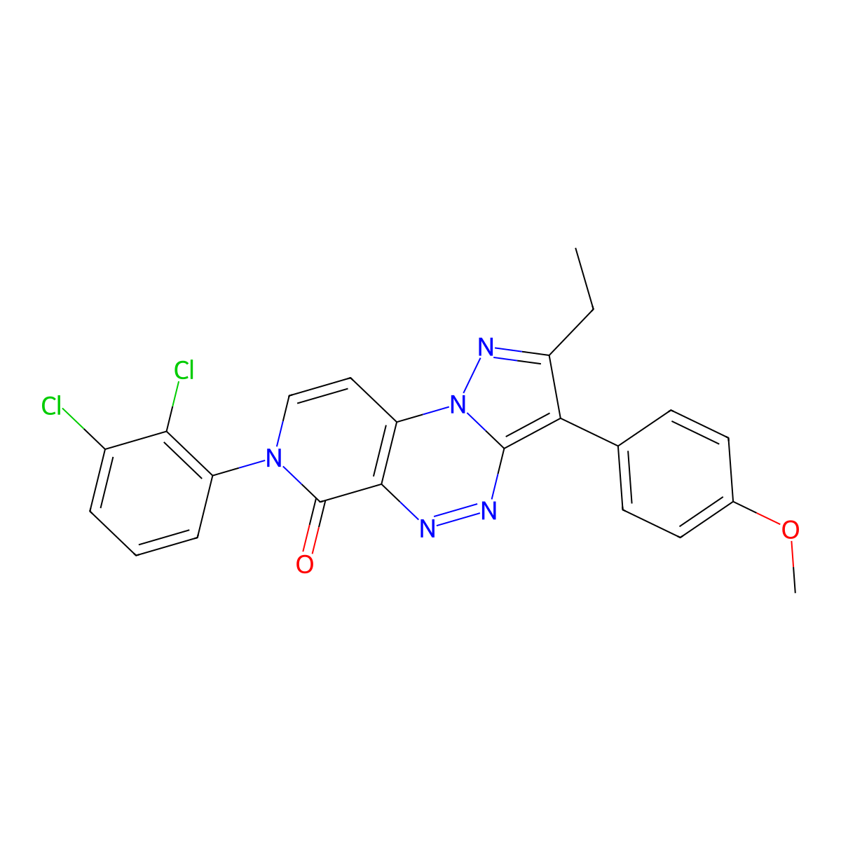 7-(2,3-dichlorophenyl)-2-ethyl-3-(4-methoxyphenyl)pyrazolo[5,1-c]pyrido[4,3-e][1,2,4]triazin-6(7H)-one molecular structure, CAS 1010913-57-1