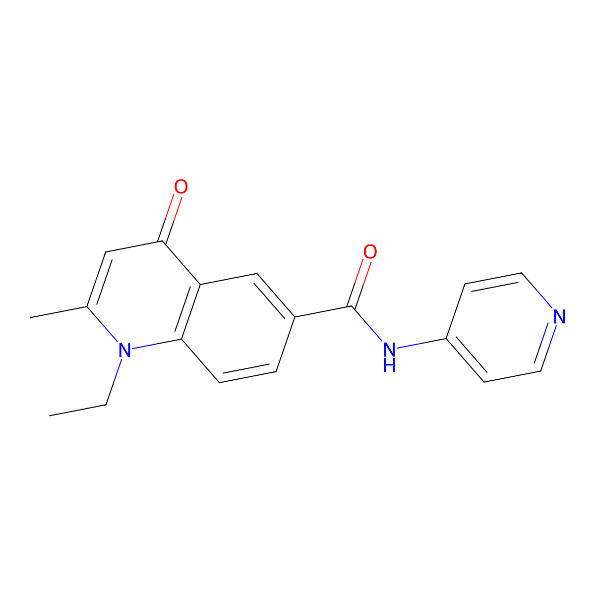 1-Ethyl-2-methyl-4-oxo-N-(pyridin-4-yl)quinoline-6-carboxamide molecular structure, CAS 1010913-66-2