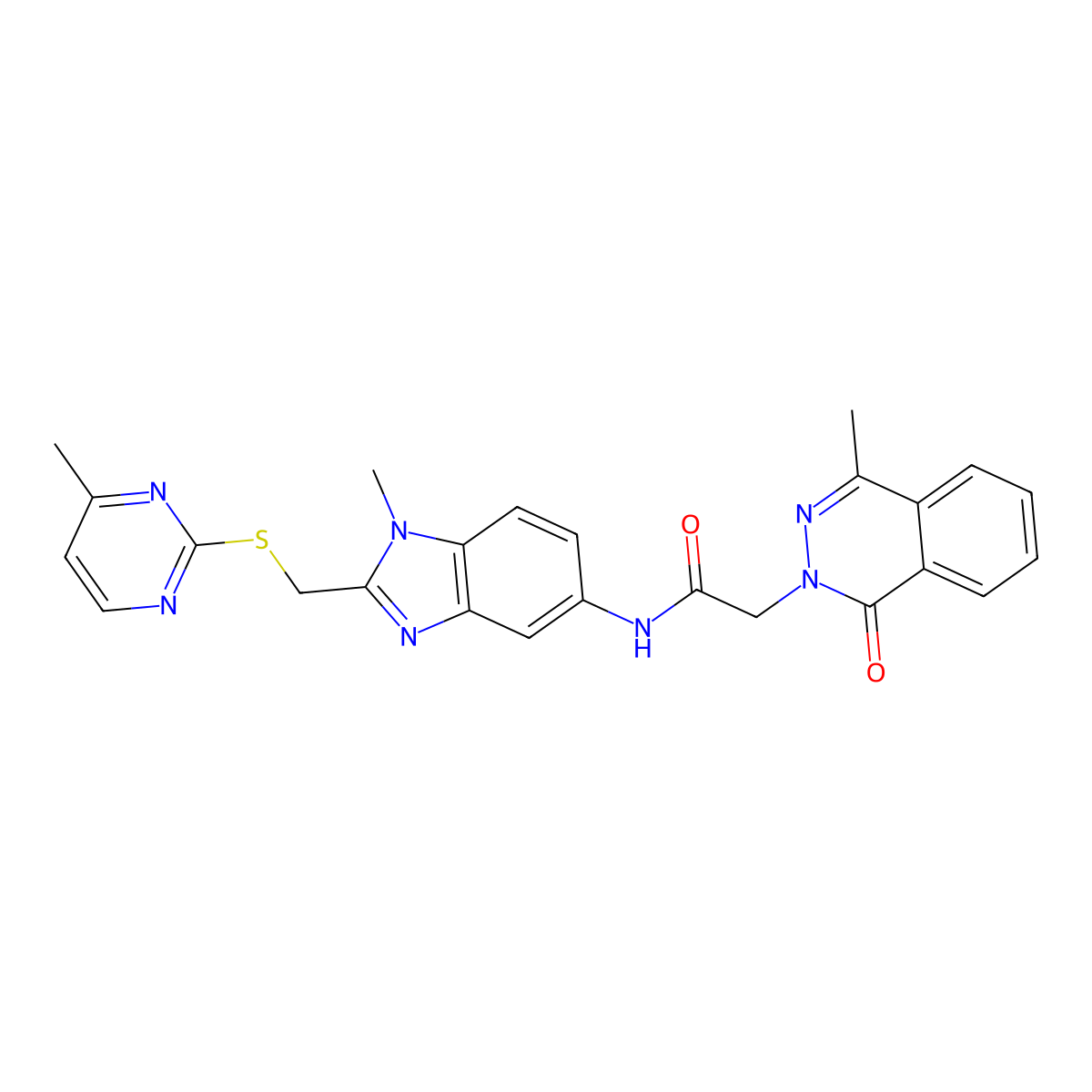 C25H23N7O2S molecular structure, CAS 1010914-13-2