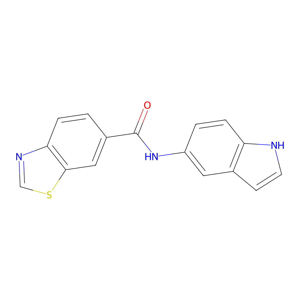 N-(1H-indol-5-yl)-1,3-benzothiazole-6-carboxamide molecular structure, CAS 1010914-40-5