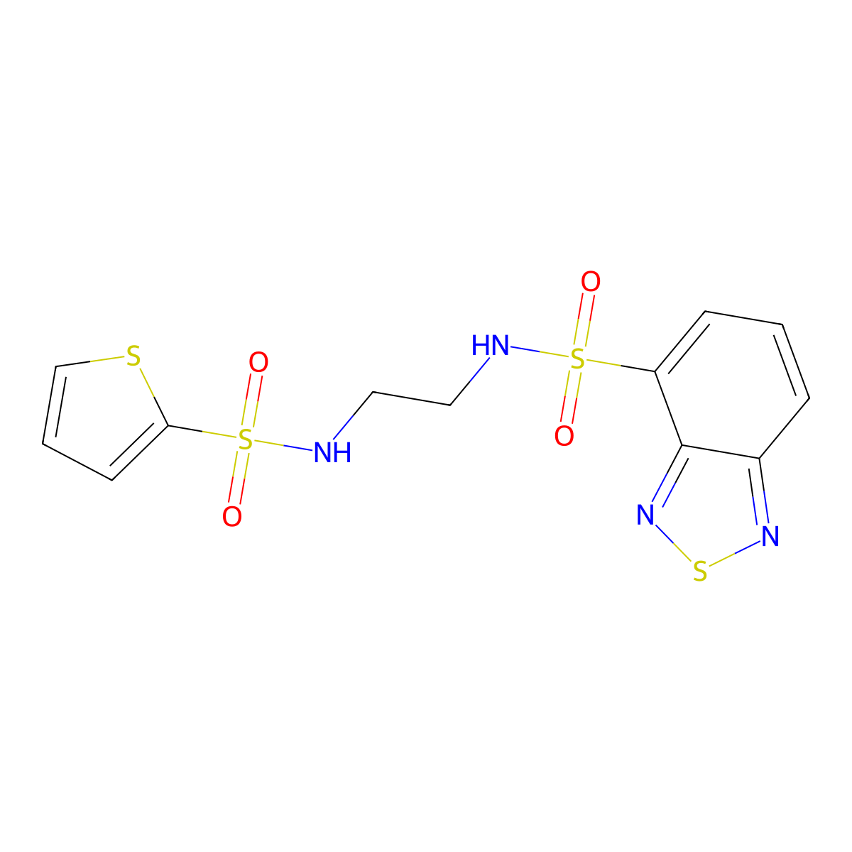 C12H12N4O4S4 molecular structure, CAS 1010914-41-6