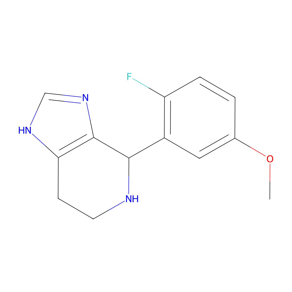 4-(2-fluoro-5-methoxyphenyl)-4,5,6,7-tetrahydro-1H-imidazo[4,5-c]pyridine molecular structure, CAS 1010915-36-2