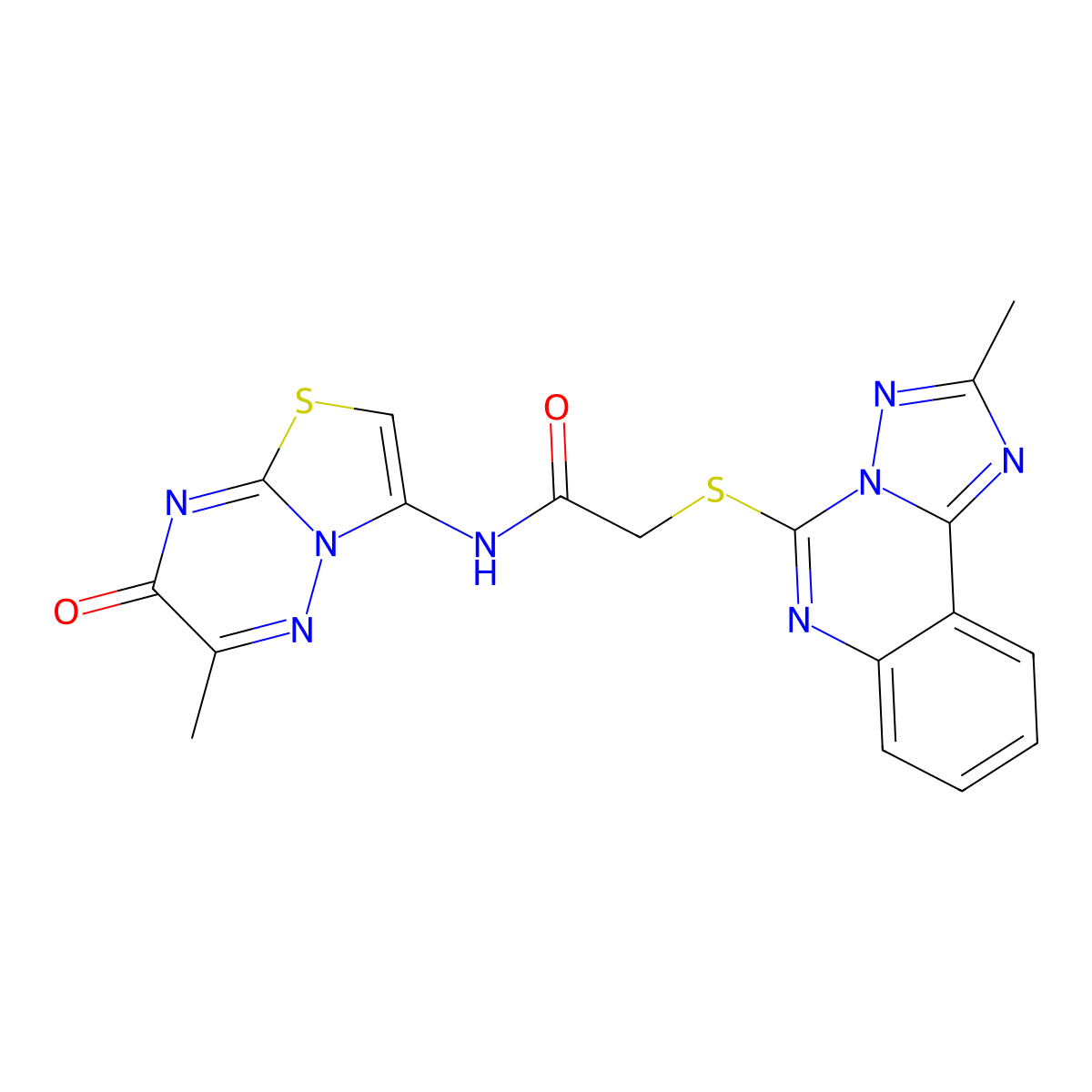 C18H14N8O2S2 molecular structure, CAS 1010915-37-3