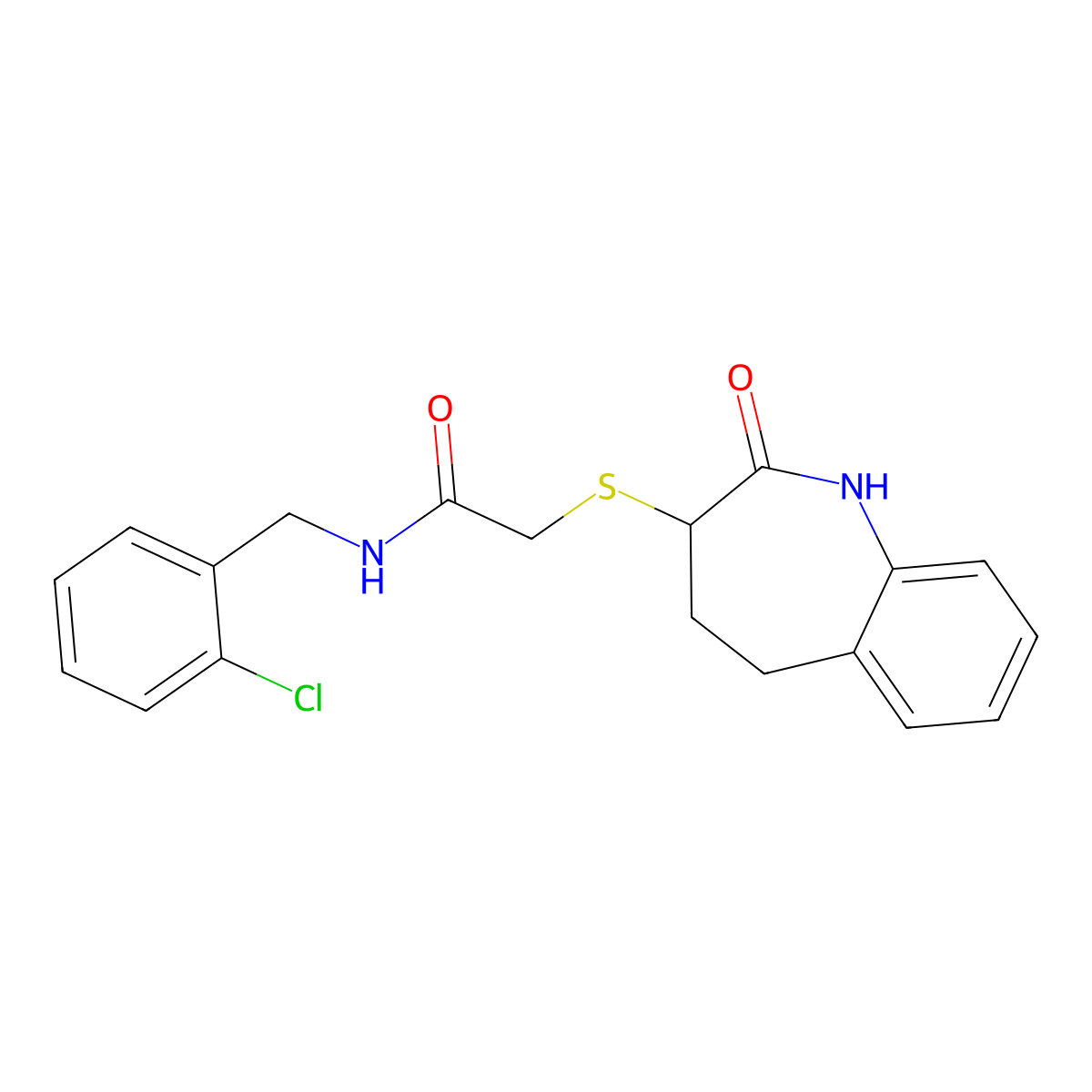 N-(2-chlorobenzyl)-2-[(2-hydroxy-4,5-dihydro-3H-1-benzazepin-3-yl)sulfanyl]acetamide molecular structure, CAS 1010916-41-2