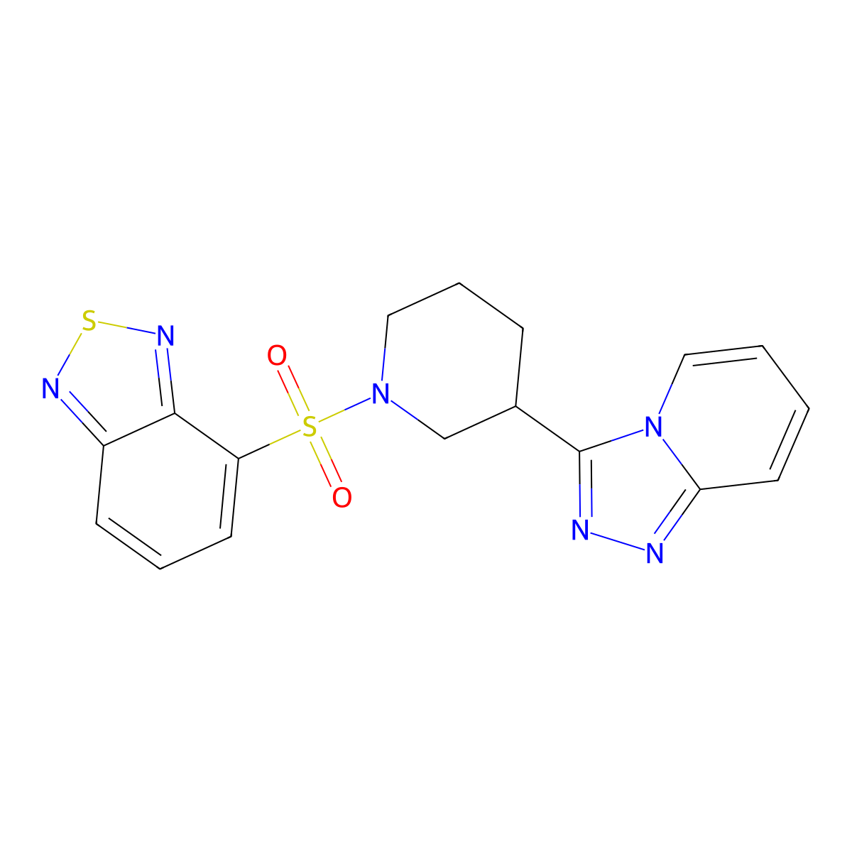 4-{[3-([1,2,4]Triazolo[4,3-a]pyridin-3-yl)piperidin-1-yl]sulfonyl}-2,1,3-benzothiadiazole molecular structure, CAS 1010916-56-9