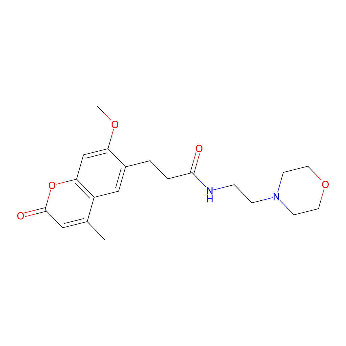 3-(7-methoxy-4-methyl-2-oxo-2H-chromen-6-yl)-N-[2-(morpholin-4-yl)ethyl]propanamide molecular structure, CAS 1010916-68-3