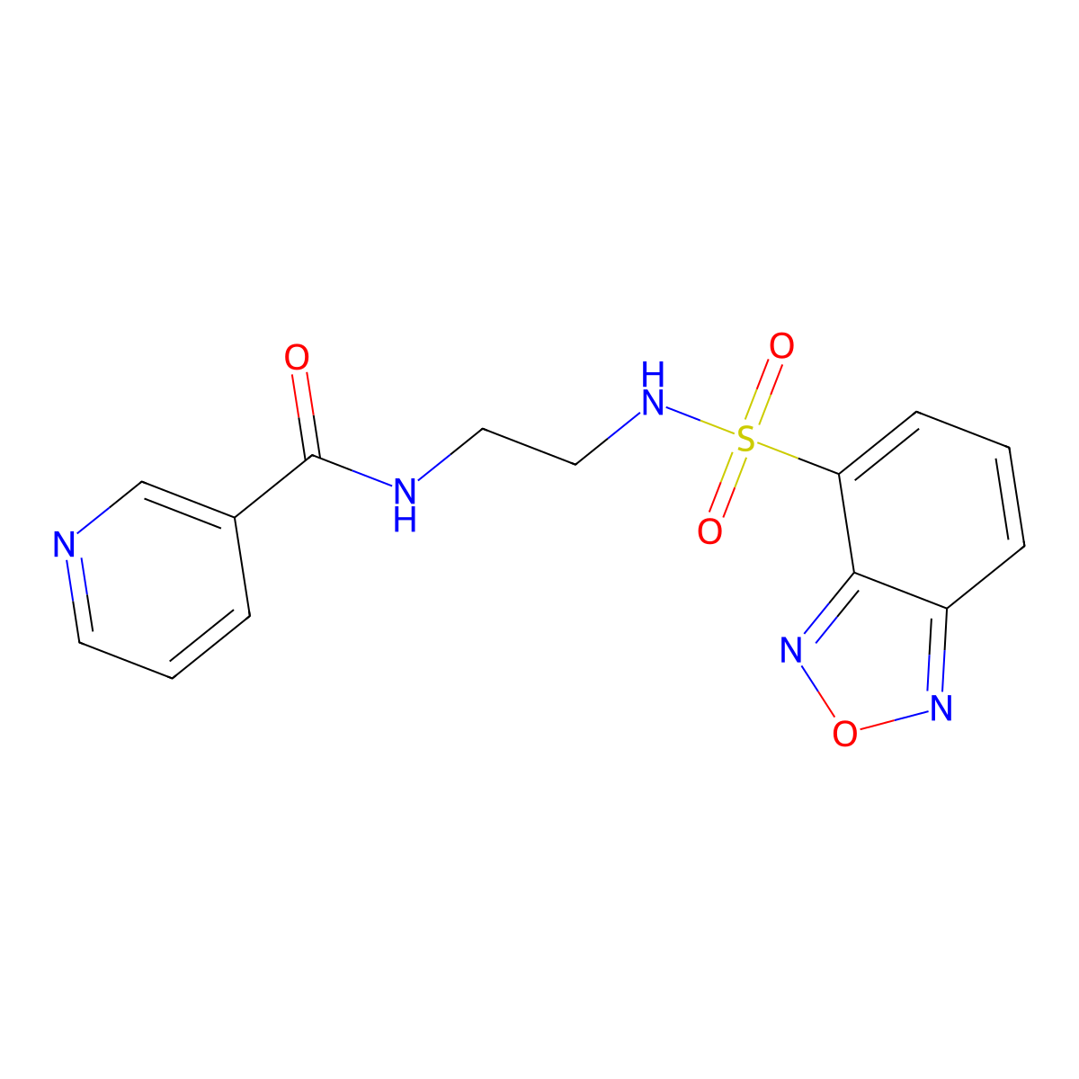 N-{2-[(2,1,3-benzoxadiazol-4-ylsulfonyl)amino]ethyl}pyridine-3-carboxamide molecular structure, CAS 1010917-07-3