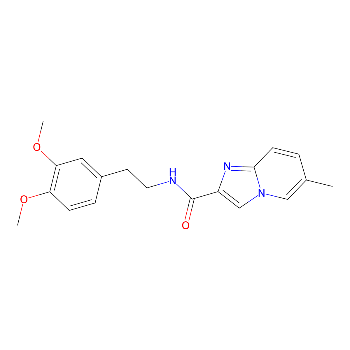N~2~-(3,4-dimethoxyphenethyl)-6-methylimidazo[1,2-a]pyridine-2-carboxamide molecular structure, CAS 1010917-34-6