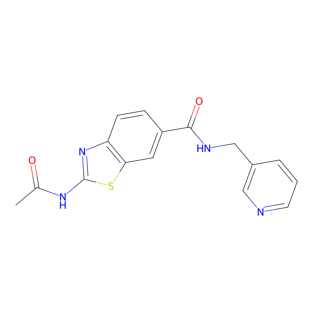 (2E)-2-(acetylimino)-N-(pyridin-3-ylmethyl)-2,3-dihydro-1,3-benzothiazole-6-carboxamide molecular structure, CAS 1010917-60-8