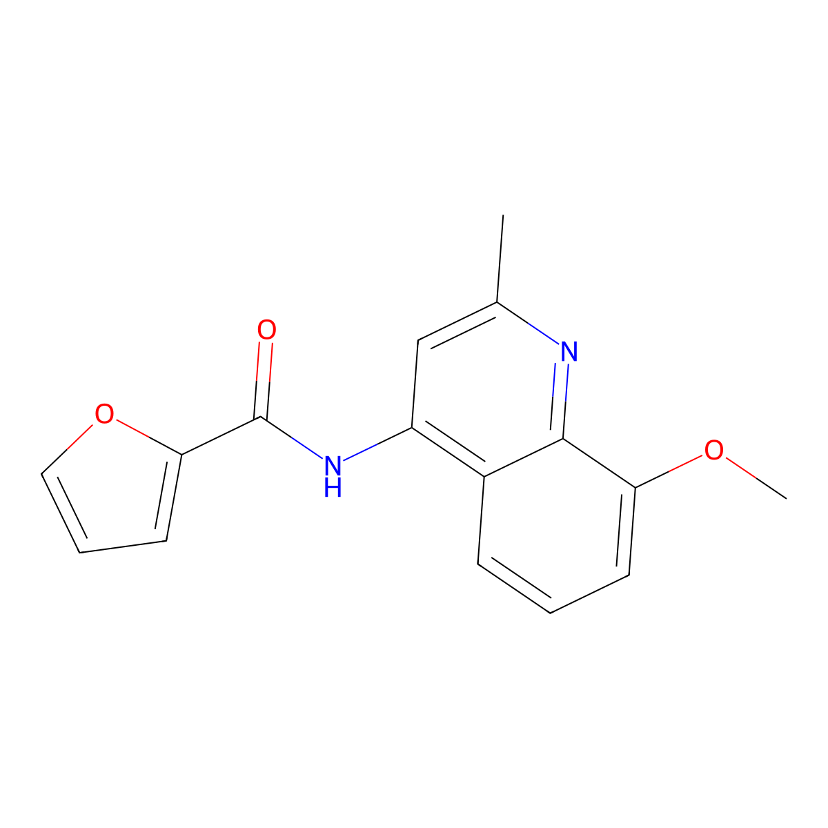 N-(8-methoxy-2-methylquinolin-4-yl)furan-2-carboxamide molecular structure, CAS 1010917-81-3