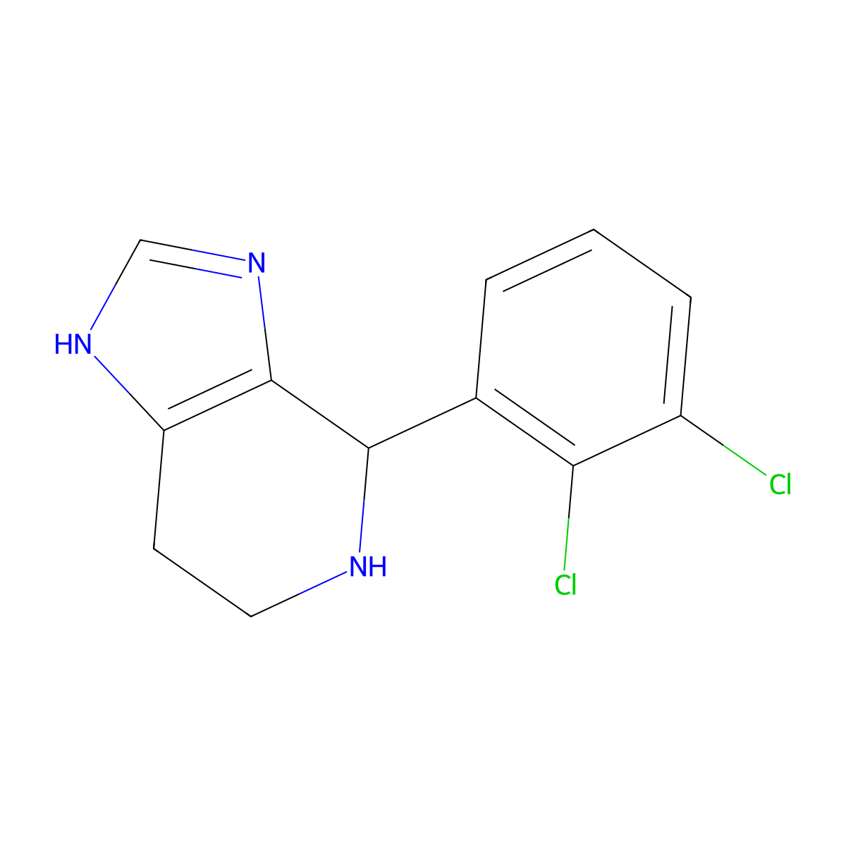 4-(2,3-dichlorophenyl)-4,5,6,7-tetrahydro-3H-imidazo[4,5-c]pyridine molecular structure, CAS 1010918-36-1