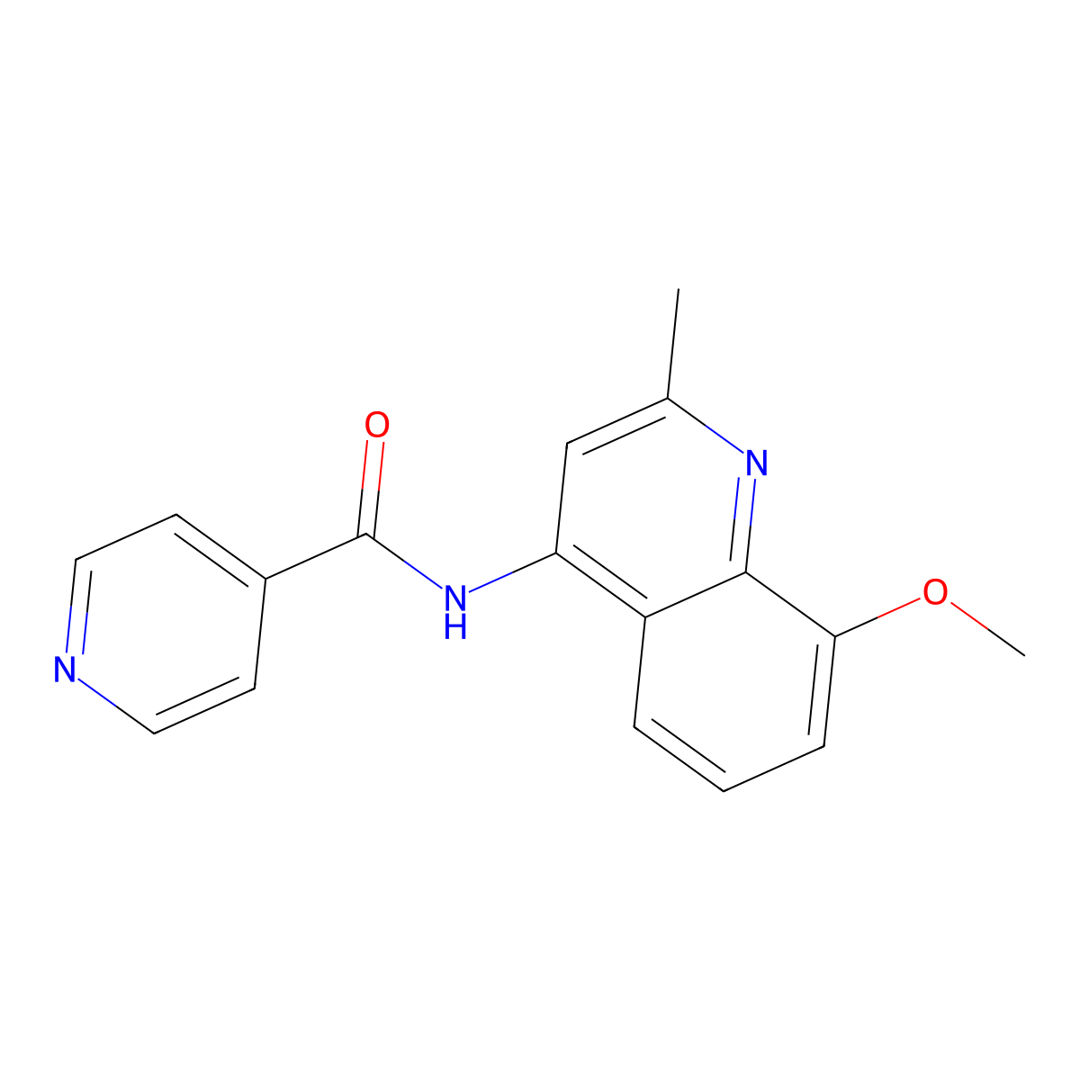 N-(8-methoxy-2-methylquinolin-4-yl)pyridine-4-carboxamide molecular structure, CAS 1010919-02-4