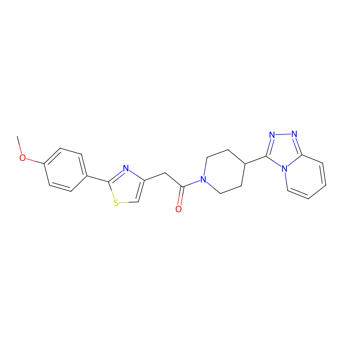 2-[2-(4-Methoxyphenyl)-1,3-thiazol-4-yl]-1-[4-([1,2,4]triazolo[4,3-a]pyridin-3-yl)piperidin-1-yl]ethanone molecular structure, CAS 1010919-14-8