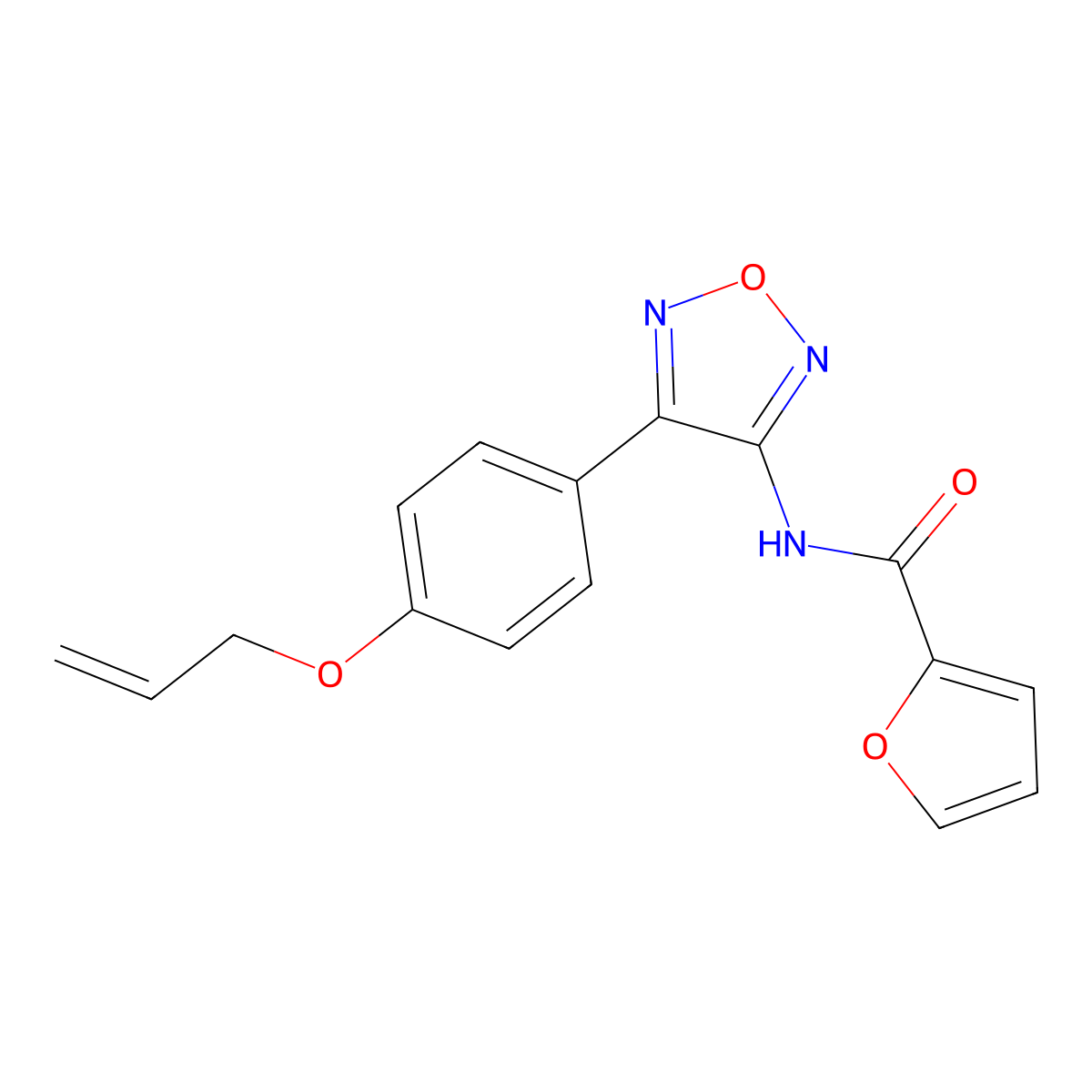 N-{4-[4-(prop-2-en-1-yloxy)phenyl]-1,2,5-oxadiazol-3-yl}furan-2-carboxamide molecular structure, CAS 1010919-24-0