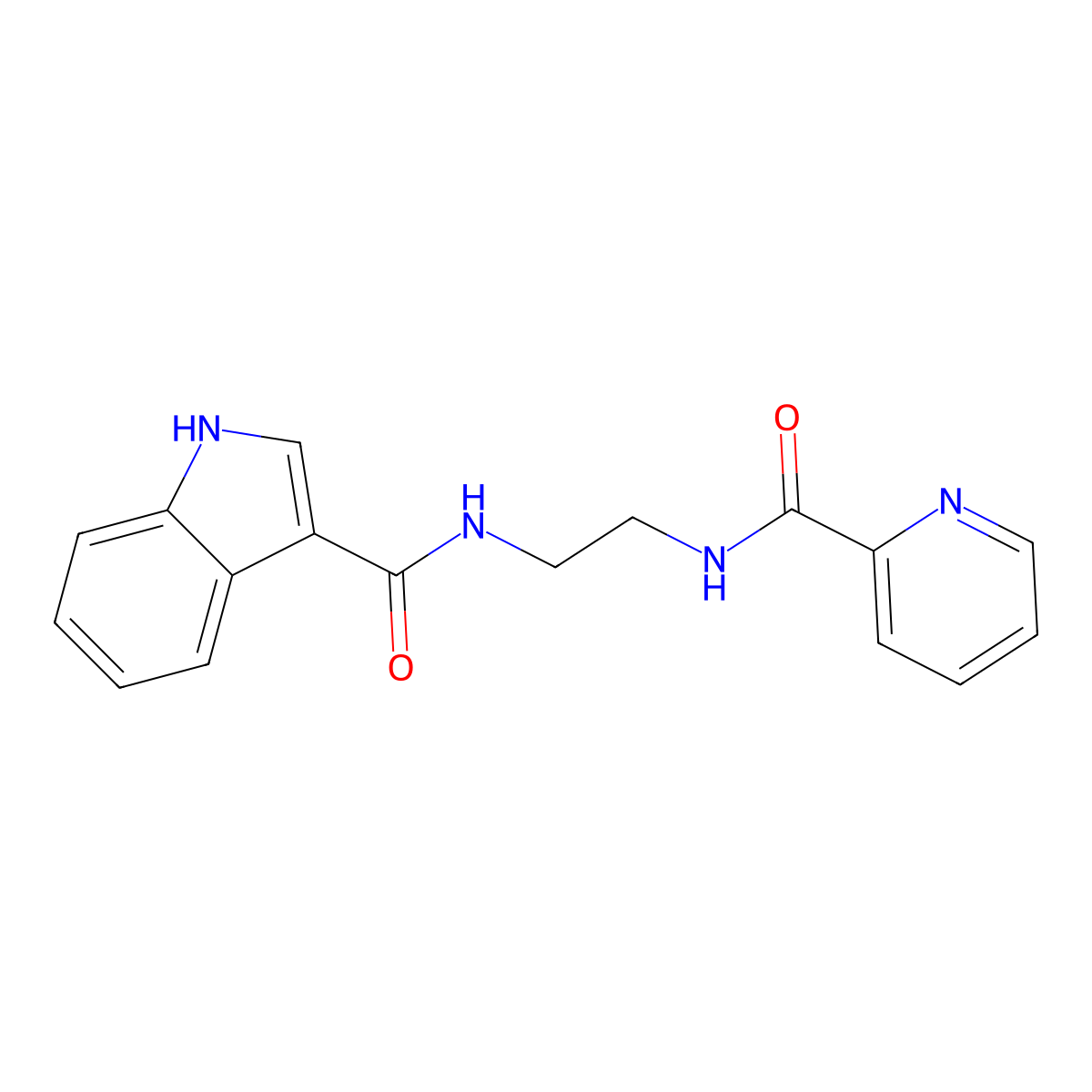 N-[2-(pyridine-2-carbonylamino)ethyl]-1H-indole-3-carboxamide molecular structure, CAS 1010919-25-1