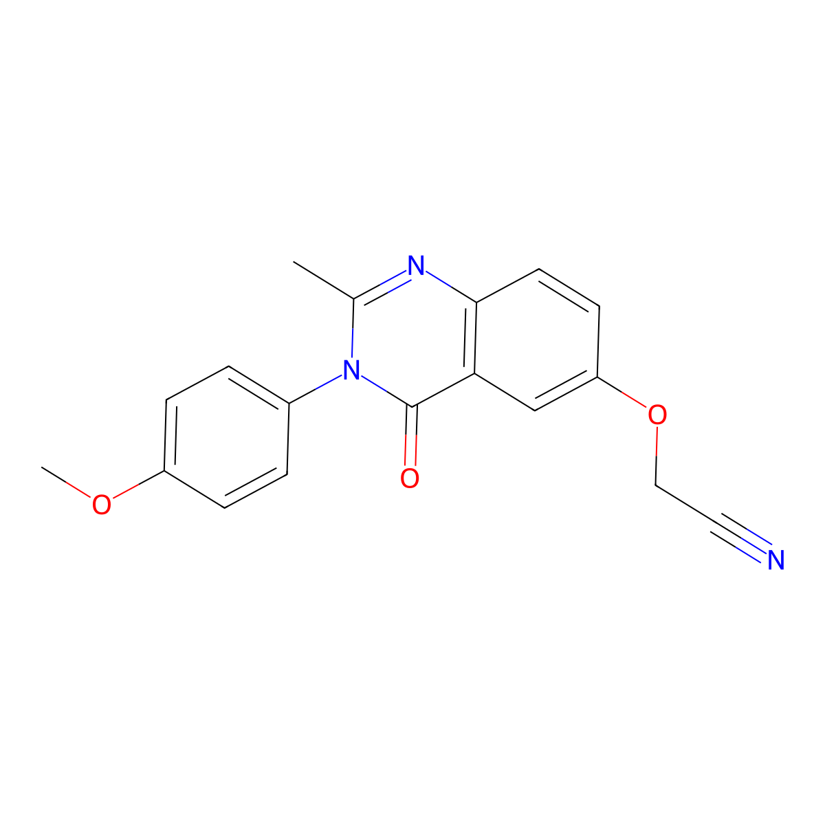 {[3-(4-Methoxyphenyl)-2-methyl-4-oxo-3,4-dihydroquinazolin-6-yl]oxy}acetonitrile molecular structure, CAS 1010919-27-3