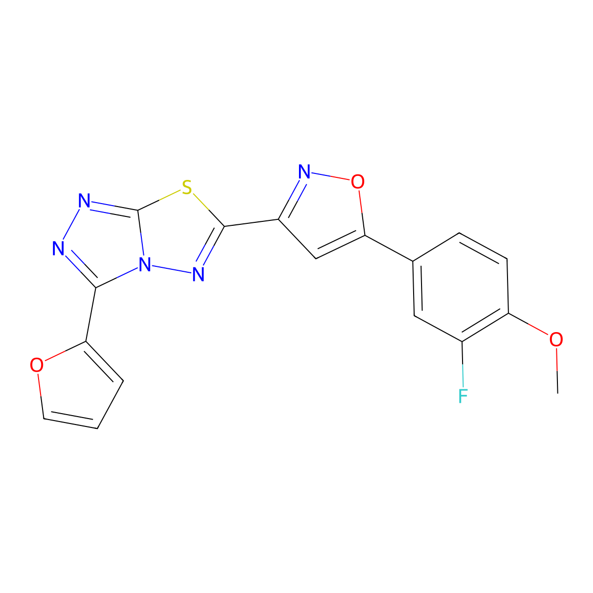 C17H10FN5O3S molecular structure, CAS 1010919-40-0