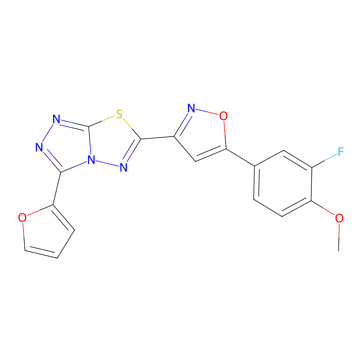 C17H10FN5O3S molecular structure, CAS 1010919-40-0