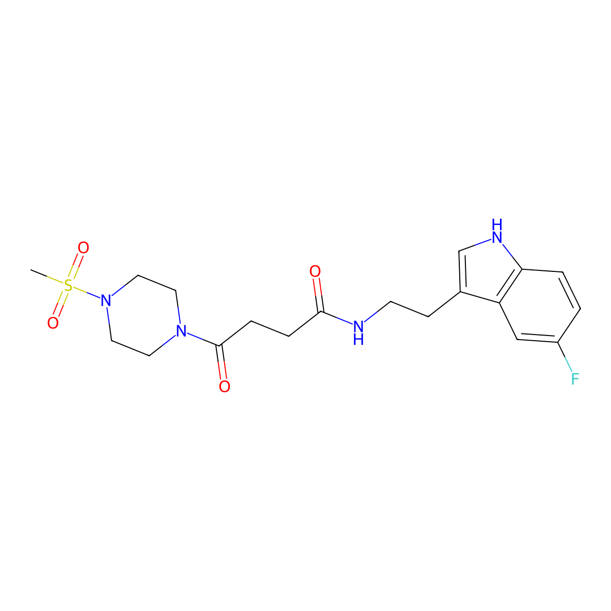 C19H25FN4O4S molecular structure, CAS 1010919-47-7