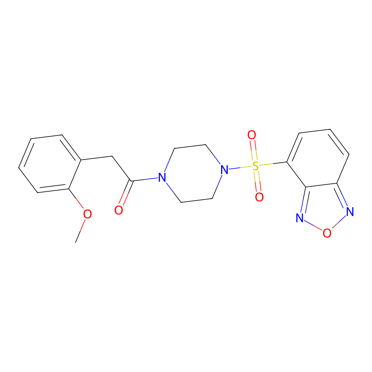 1-[4-(2,1,3-Benzoxadiazol-4-ylsulfonyl)piperazin-1-yl]-2-(2-methoxyphenyl)ethanone molecular structure, CAS 1010919-75-1