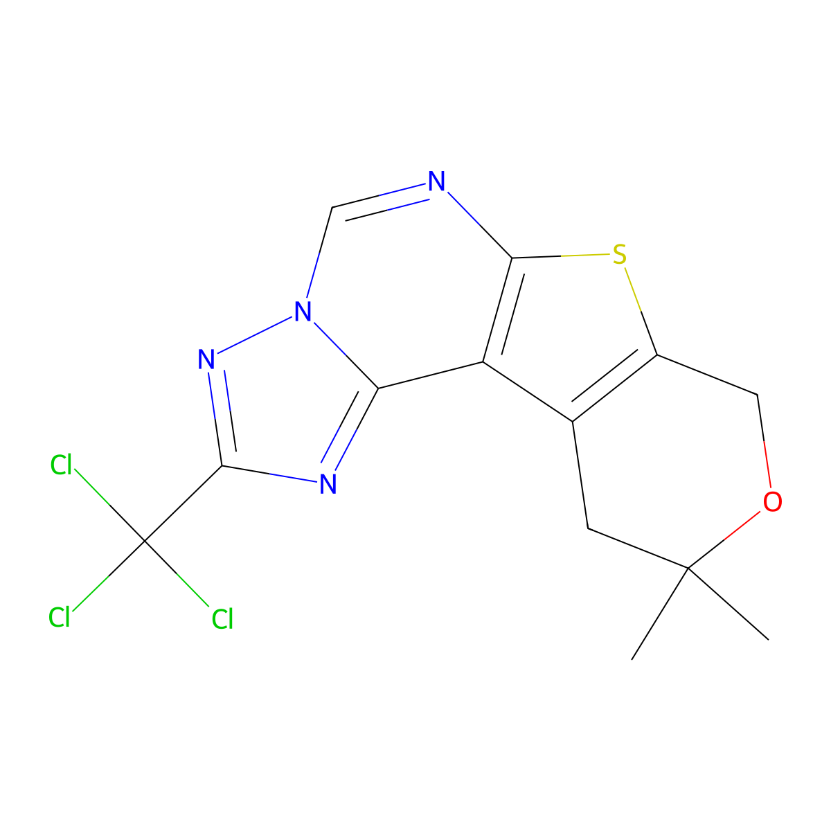 C13H11Cl3N4OS molecular structure, CAS 1010920-16-7