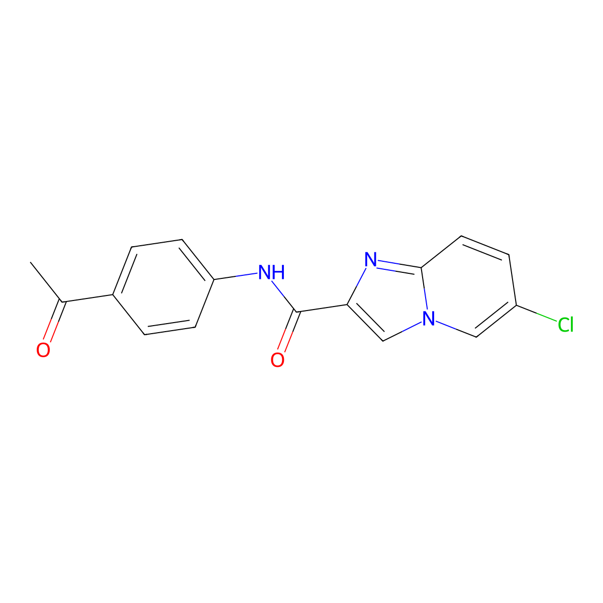 N-(4-acetylphenyl)-6-chloroimidazo[1,2-a]pyridine-2-carboxamide molecular structure, CAS 1010920-17-8