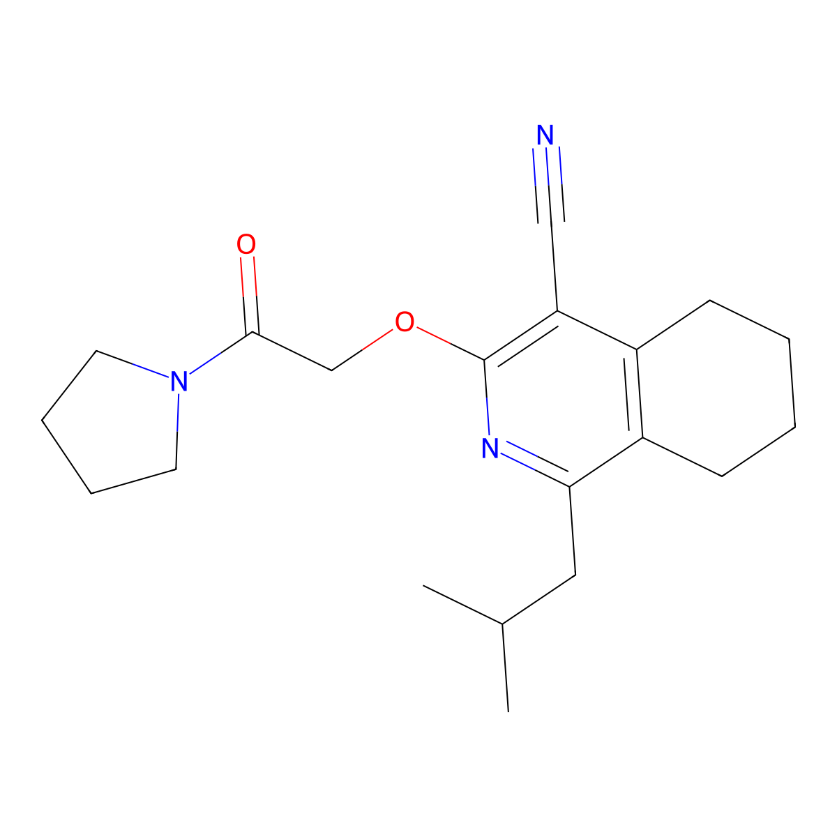 1-Isobutyl-3-(2-oxo-2-(pyrrolidin-1-yl)ethoxy)-5,6,7,8-tetrahydroisoquinoline-4-carbonitrile molecular structure, CAS 1010920-64-5