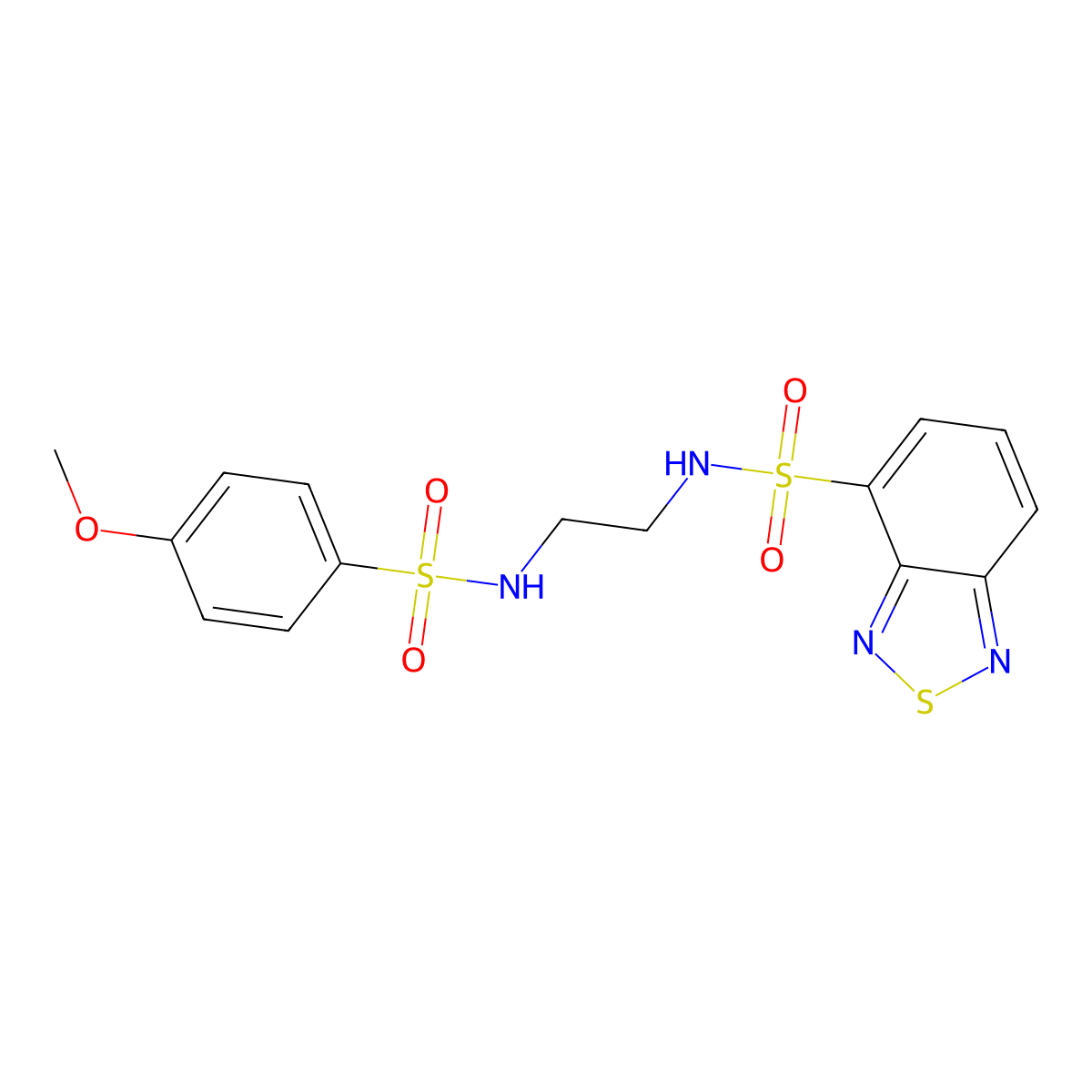 N-(2-{[(4-methoxyphenyl)sulfonyl]amino}ethyl)-2,1,3-benzothiadiazole-4-sulfonamide molecular structure, CAS 1010920-70-3