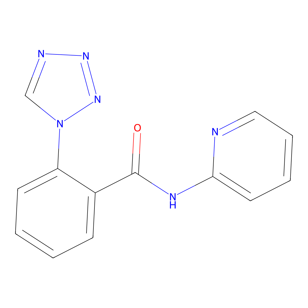 N-(pyridin-2-yl)-2-(1H-tetrazol-1-yl)benzamide molecular structure, CAS 1010920-71-4