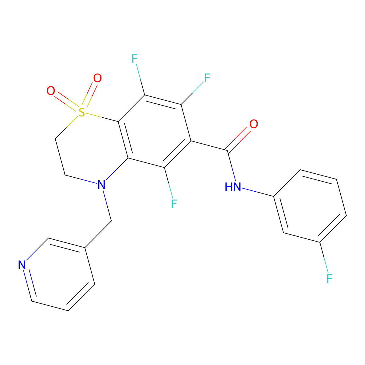 C21H15F4N3O3S molecular structure, CAS 1010920-89-4