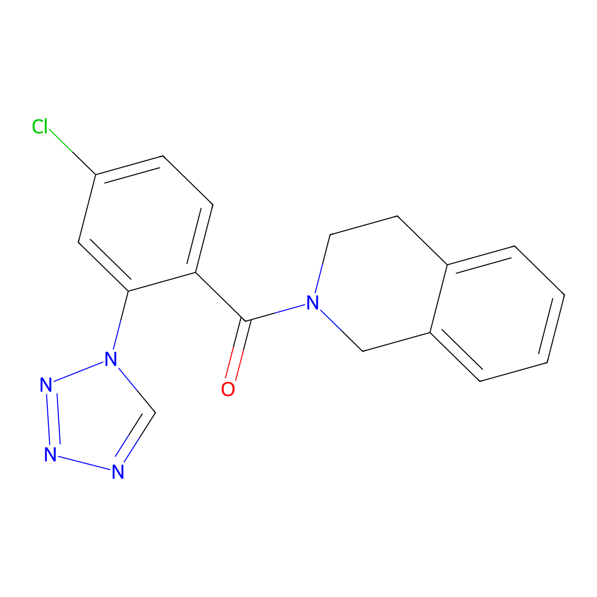 [4-chloro-2-(1H-tetrazol-1-yl)phenyl](3,4-dihydroisoquinolin-2(1H)-yl)methanone molecular structure, CAS 1010921-27-3