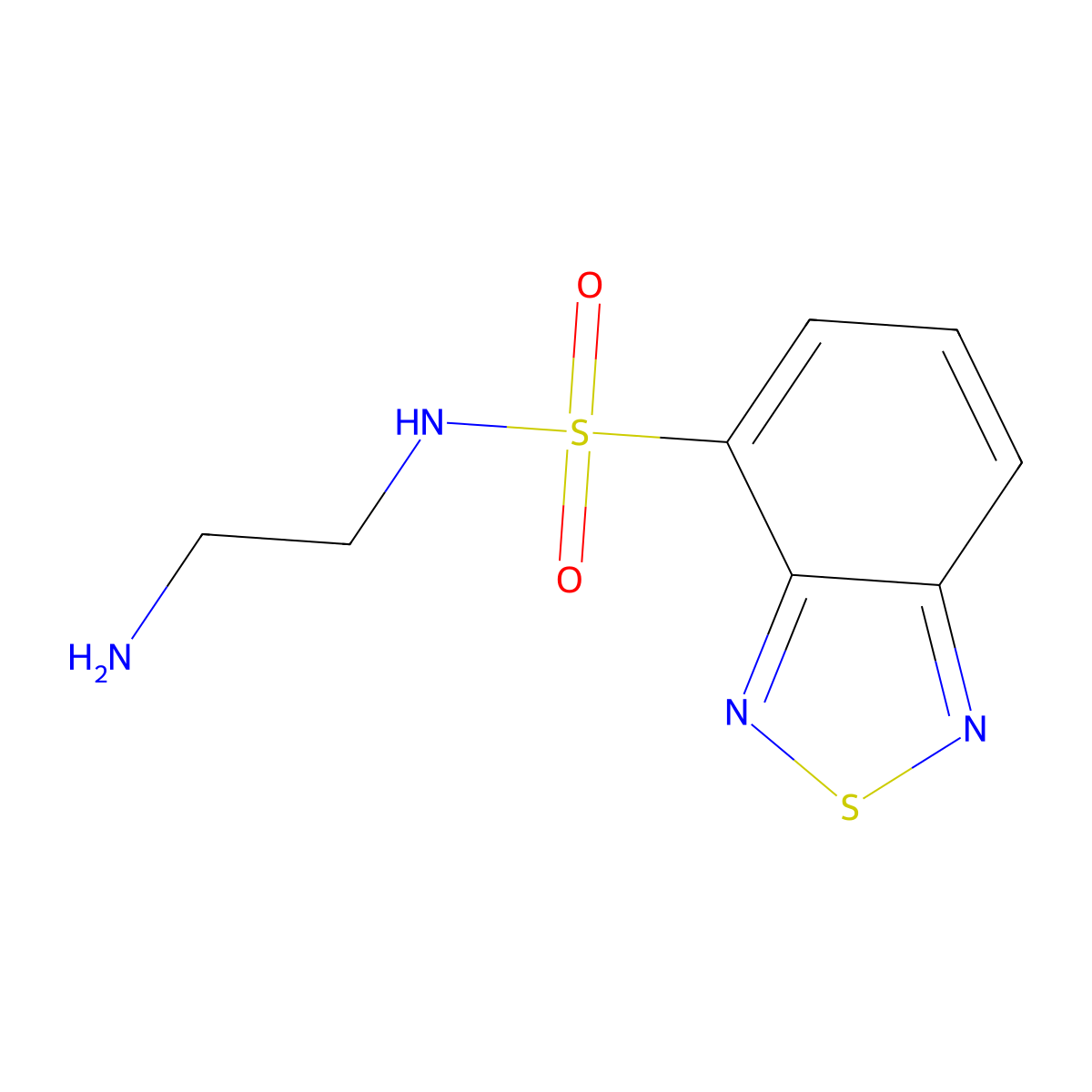 N-(2-aminoethyl)-2,1,3-benzothiadiazole-4-sulfonamide molecular structure, CAS 1010922-27-6