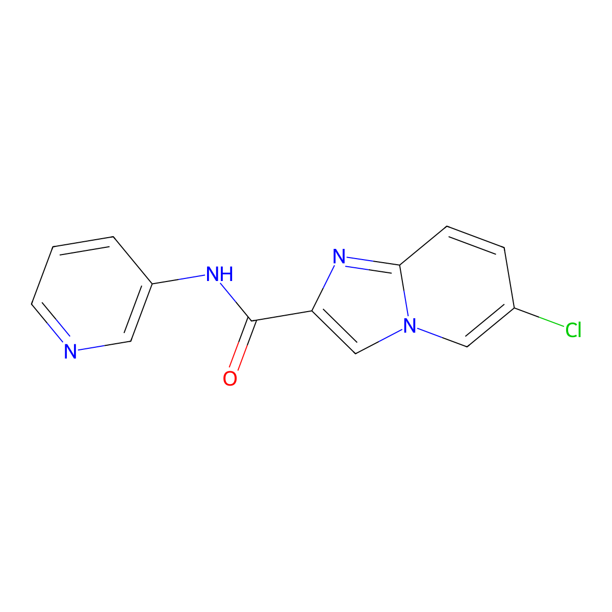 6-chloro-N-(pyridin-3-yl)imidazo[1,2-a]pyridine-2-carboxamide molecular structure, CAS 1010922-44-7