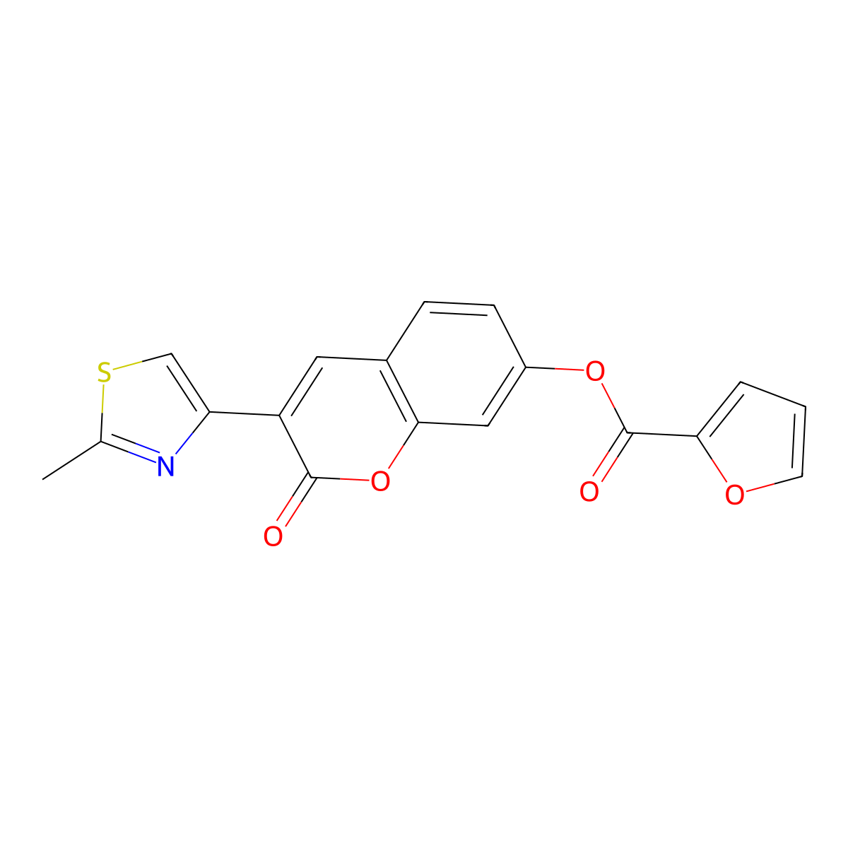 3-(2-methyl-1,3-thiazol-4-yl)-2-oxo-2H-chromen-7-yl furan-2-carboxylate molecular structure, CAS 1010922-49-2