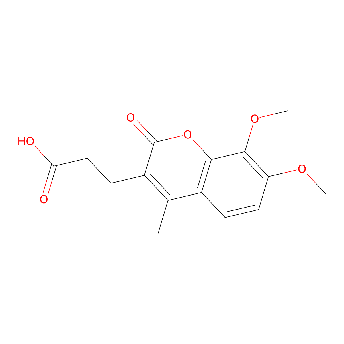 3-(7,8-dimethoxy-4-methyl-2-oxo-2H-chromen-3-yl)propanoic acid molecular structure, CAS 1010922-55-0