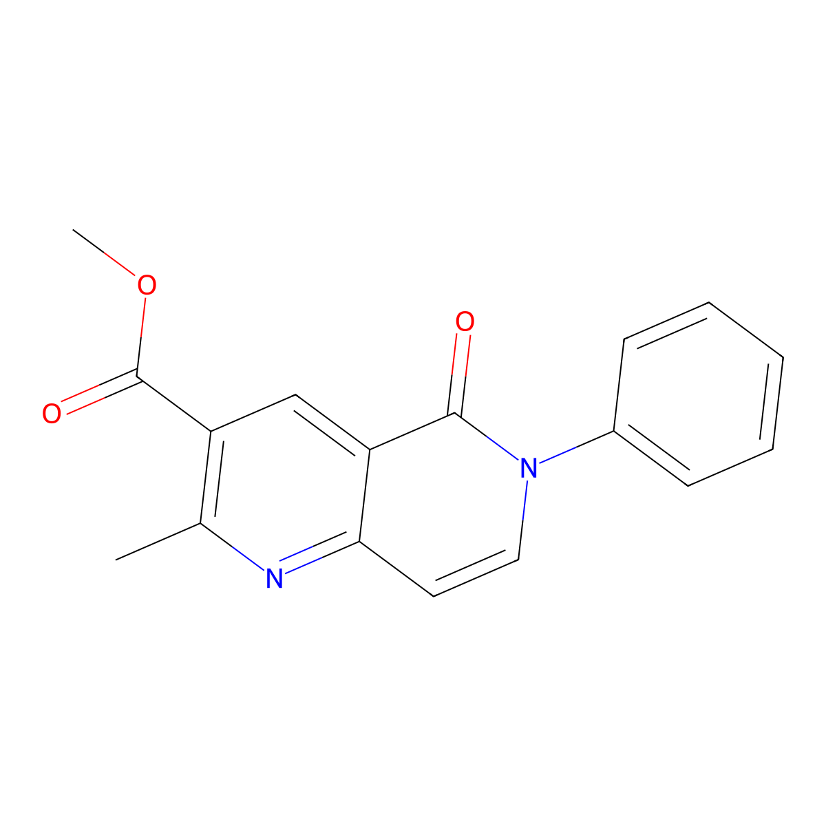 Methyl 5,6-dihydro-2-methyl-5-oxo-6-phenyl-1,6-naphthyridine-3-carboxylate molecular structure, CAS 1010922-56-1