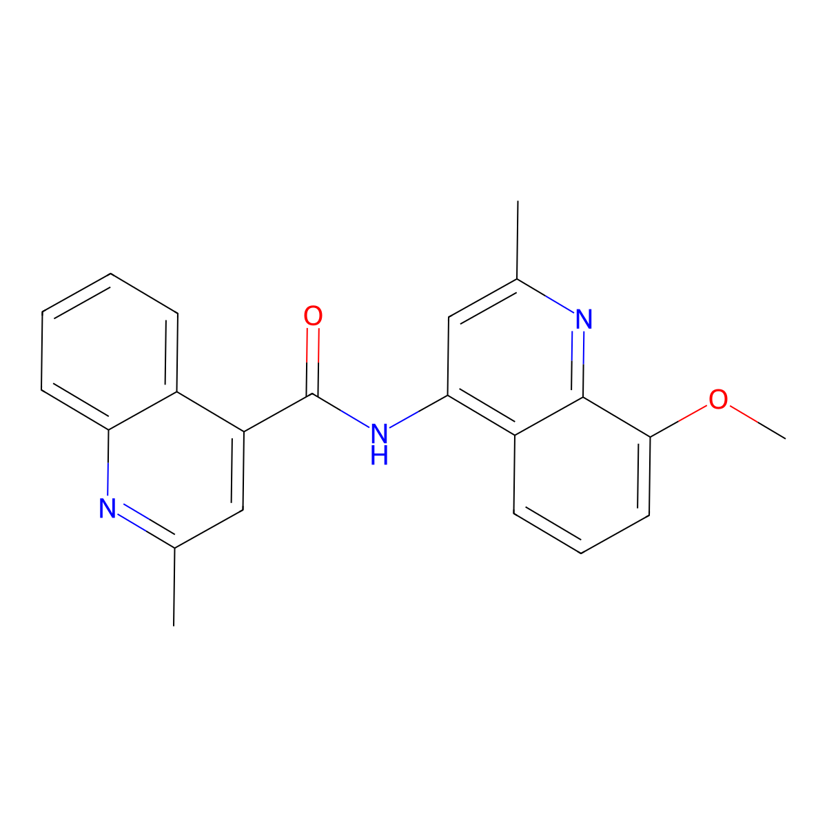 N-(8-methoxy-2-methylquinolin-4-yl)-2-methylquinoline-4-carboxamide molecular structure, CAS 1010922-66-3