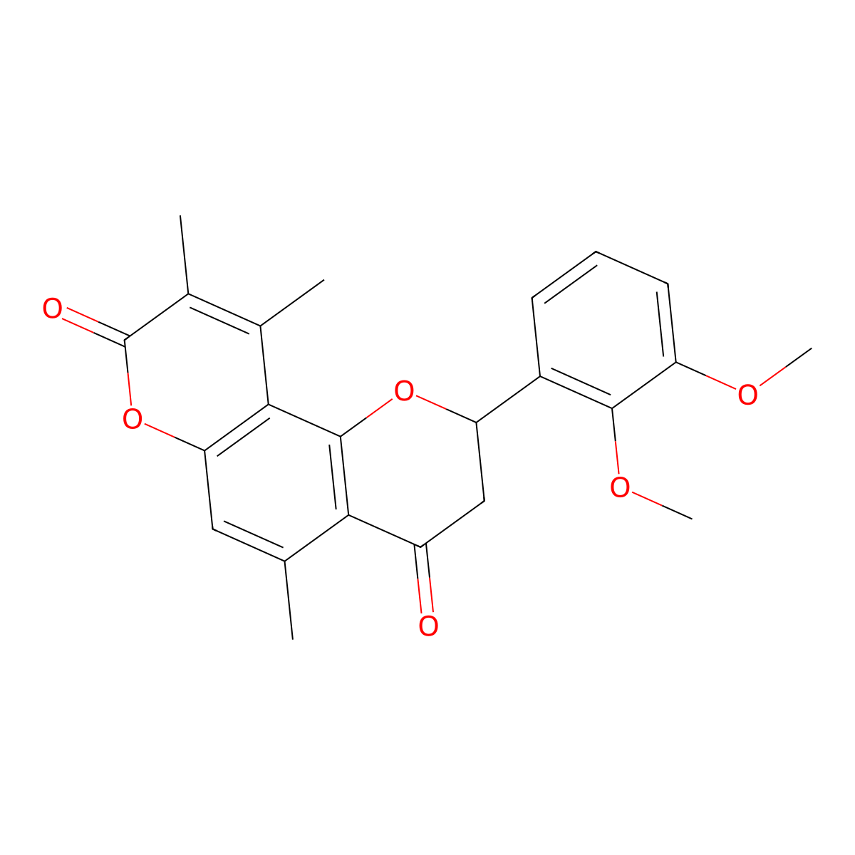2-(2,3-dimethoxyphenyl)-5,9,10-trimethyl-2,3-dihydro-4H,8H-pyrano[2,3-f]chromene-4,8-dione molecular structure, CAS 1010923-03-1