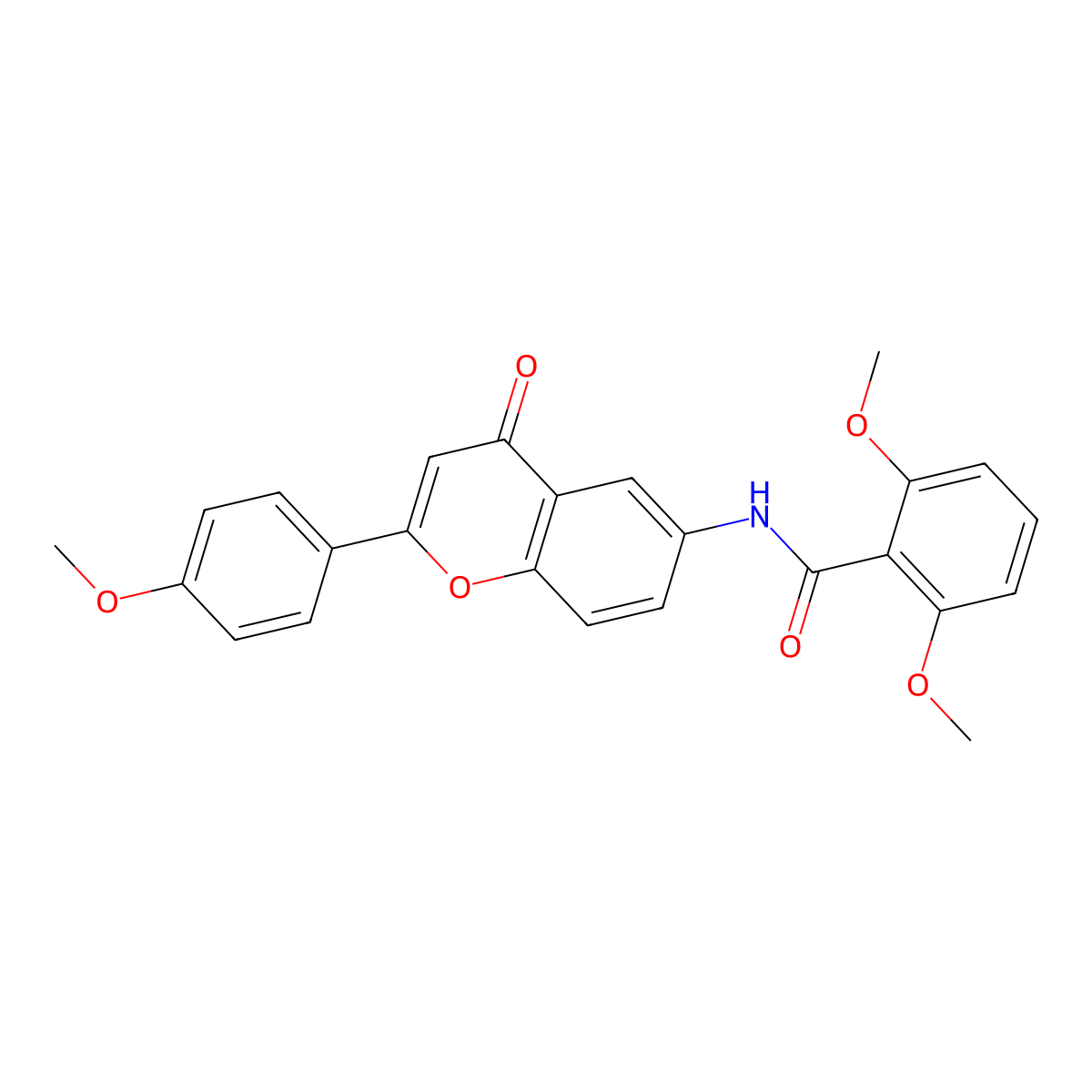 2,6-dimethoxy-N-(2-(4-methoxyphenyl)-4-oxo-4H-chromen-6-yl)benzamide molecular structure, CAS 1010923-43-9
