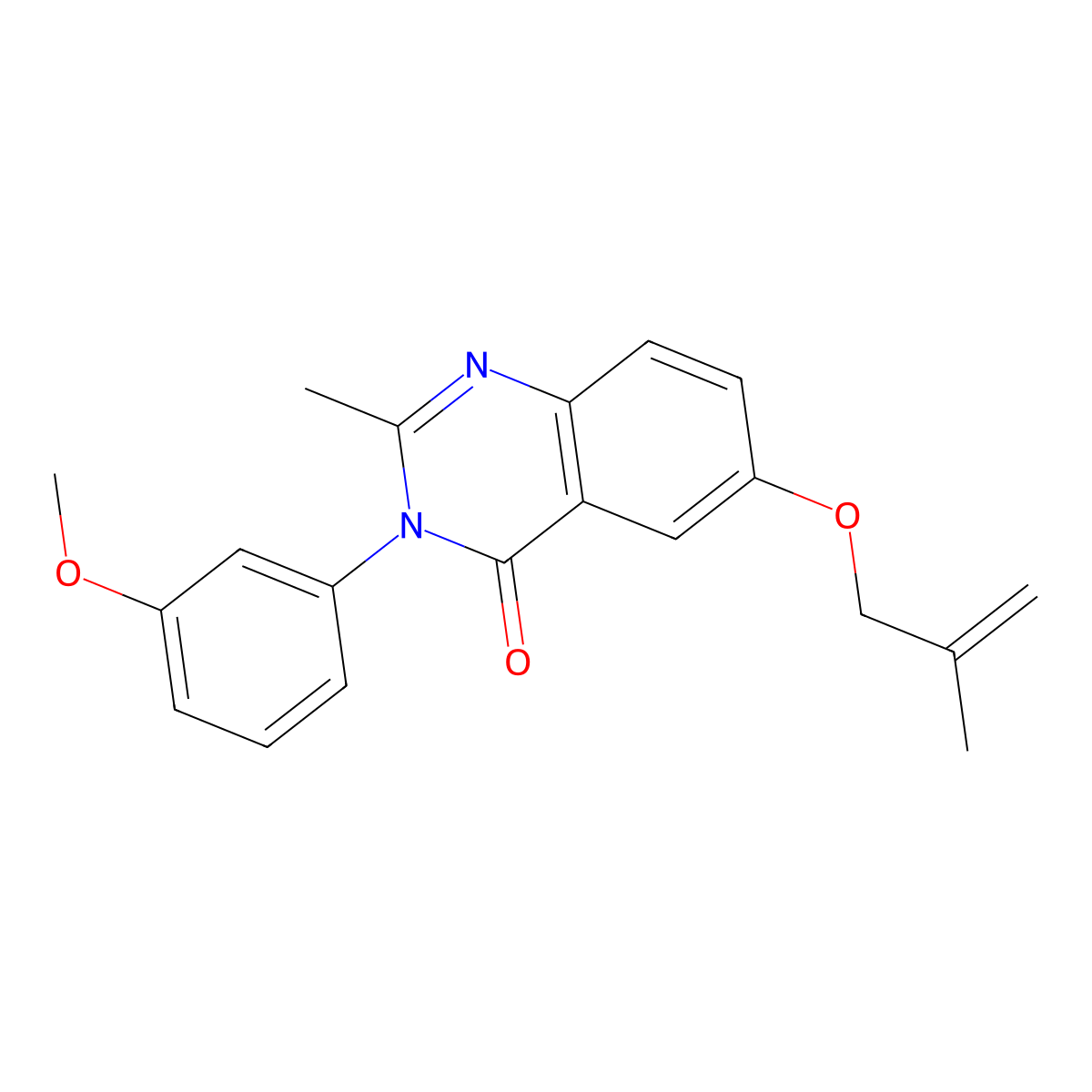 3-(3-methoxyphenyl)-2-methyl-6-[(2-methylprop-2-en-1-yl)oxy]quinazolin-4(3H)-one molecular structure, CAS 1010923-55-3
